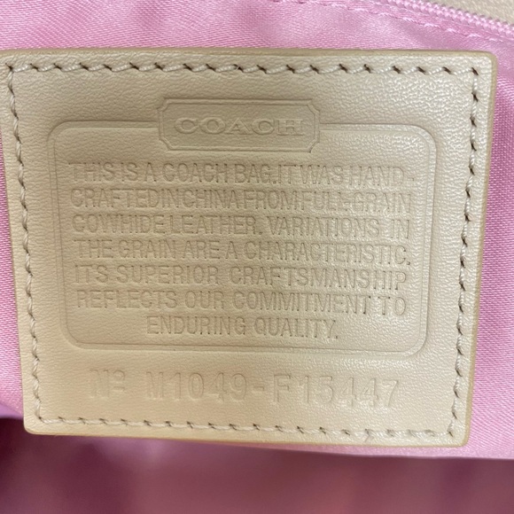 Coach Ashley Cream Leather Satchel - Picture 8 of 11